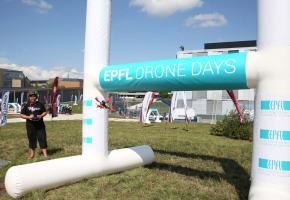La course de drônes du dimanche 3 septembre a suscité un vif succès. EPFL / ALAIN HERZOG
