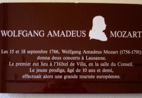  Pour fêter les 250 ans des représentations données par Mozart à Lausanne, une exposition a été montée en son honneur. DR