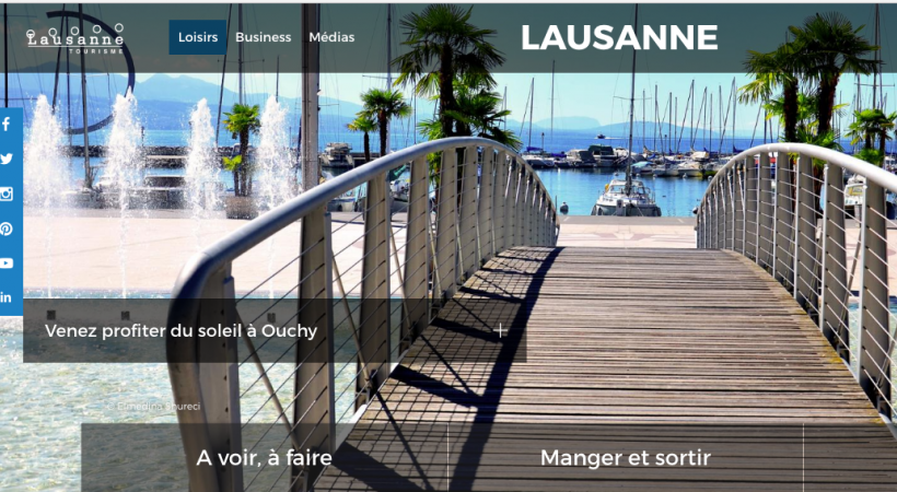 Lausanne Tourisme a soigné l'esthétique de son nouveau site. DR