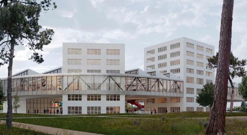 Le futur bâtiment de la RTS prévu sur le site de l’EPFL. DR