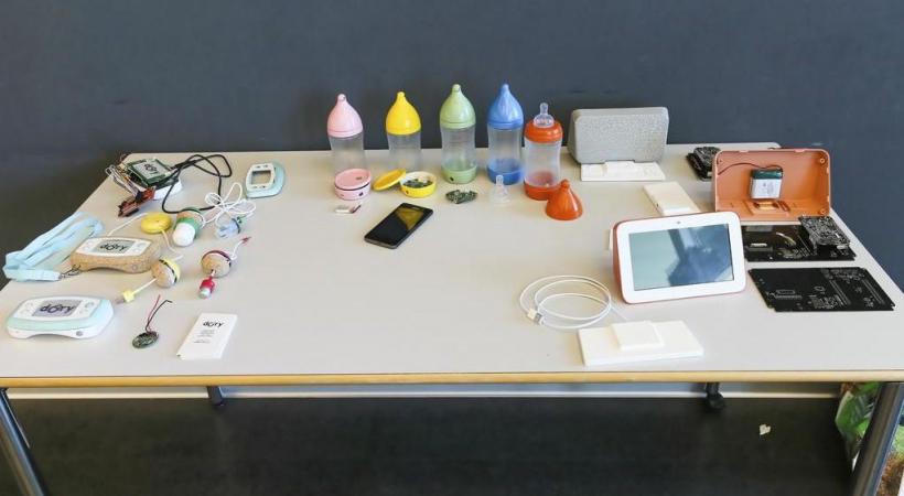  Les trois objets créés par les étudiants lausannois.  EPFL Alain Herzog. 