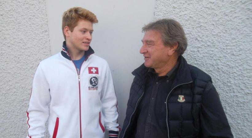 Nicolas Todeschini et son coach Didier Lucine. dr