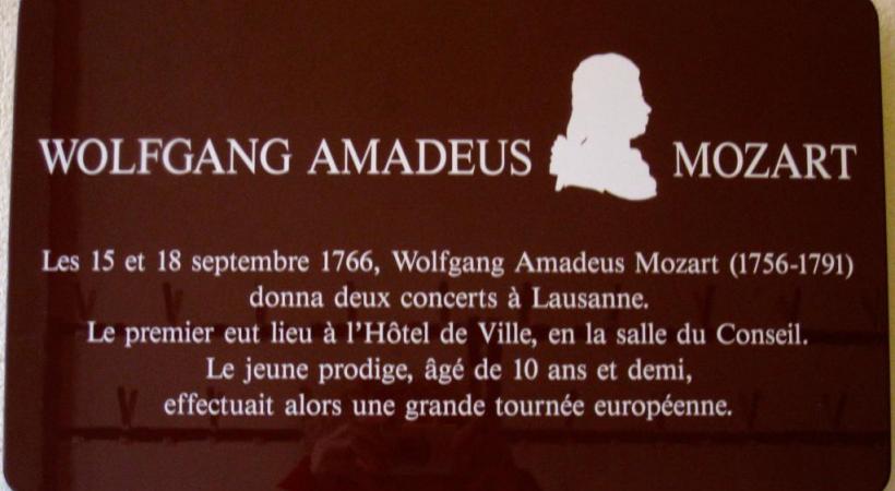  Pour fêter les 250 ans des représentations données par Mozart à Lausanne, une exposition a été montée en son honneur. DR