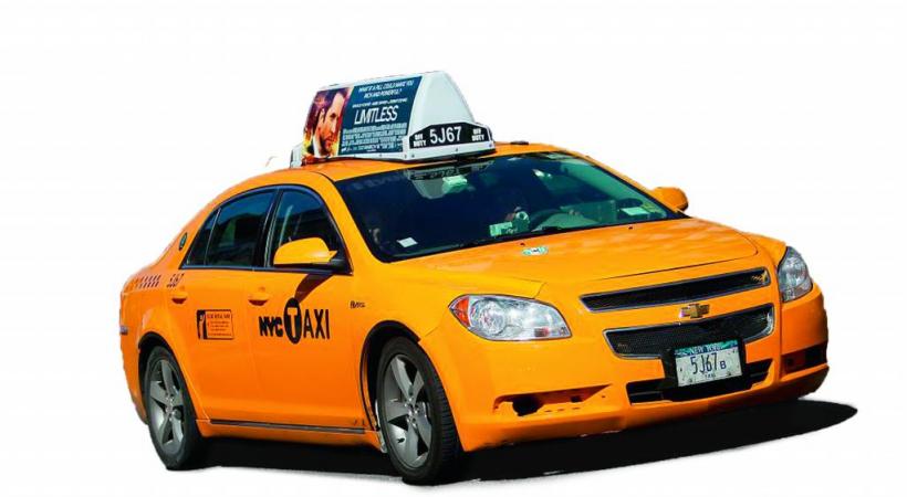  Les célèbres taxis jaunes  de «Big Apple». 