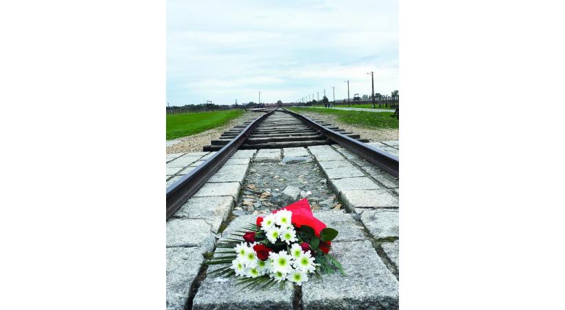 Auschwitz-Birkenau, là où les trains des déportés arrivaient. 