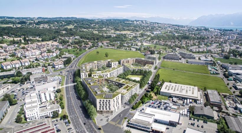 Oassis ou l’éclosion d’un nouvel espace de vie aux portes de Lausanne, au cœur de la commune de Crissier. PHK/DR