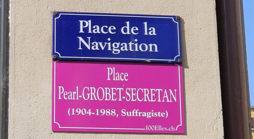 A Genève, et pour faire pression sur les autorités, des mouvements féministes n’ont pas hésité à apposer des plaques de rues «féminines». DR